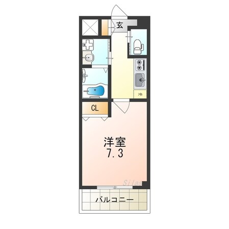 田辺駅 徒歩1分 11階の物件間取画像